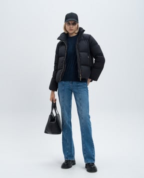 Twinset Blue flared jeans with a distressed effect 242TP2563