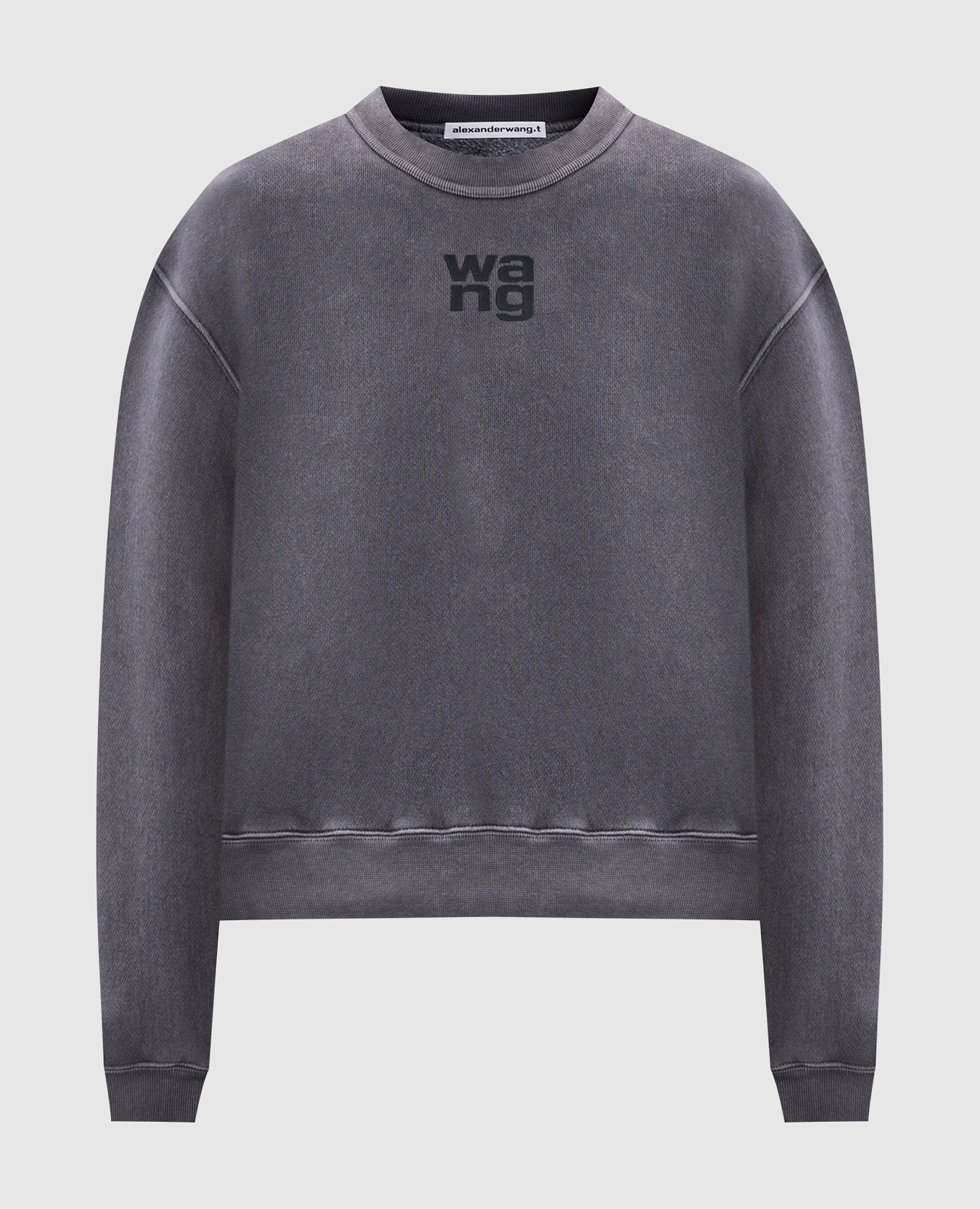 Grey insulated sweatshirt with logo print Alexander Wang