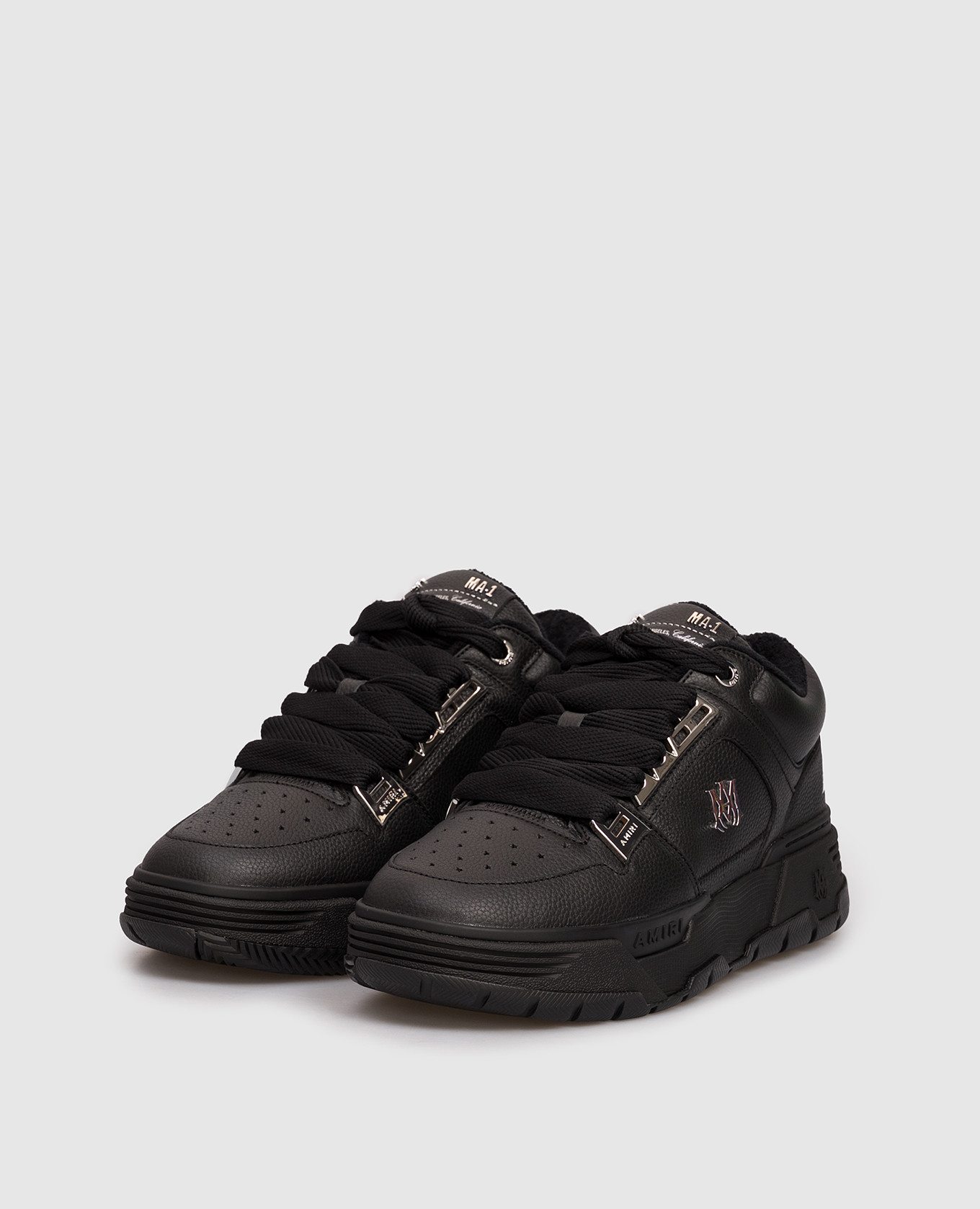 

Black leather MA-1 sneakers AMIRI