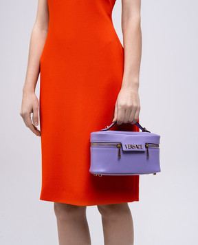 Versace Purple Leather Tag Vanity Bag 10183001A13171