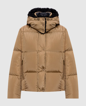Moncler Beige cropped Castelnou down jacket K20931A00150539ZD