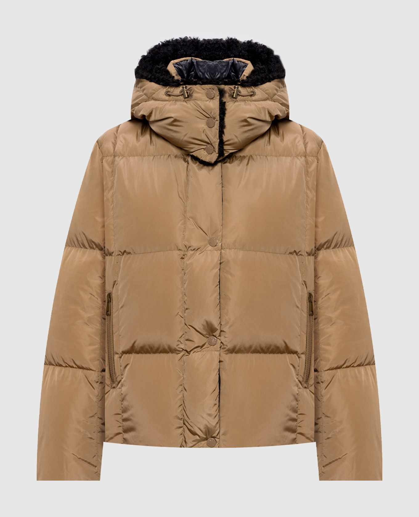 

Beige cropped Castelnou down jacket Moncler