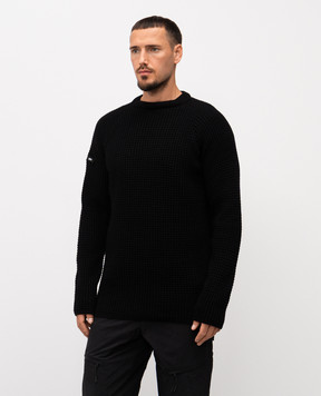 Riotdivision Black wool sweater with logo RDCOMMONWOOL