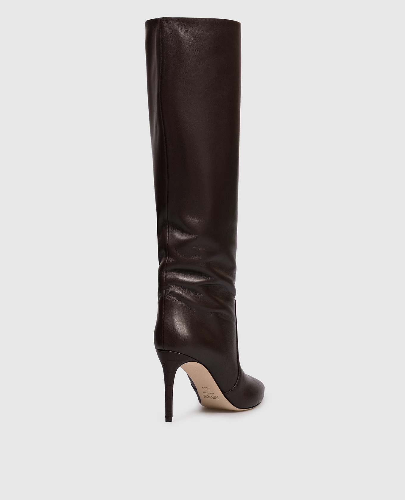 

Brown Leather Stiletto Boots Paris Texas