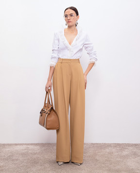 Ermanno Scervino White blouse with lace D462K305GCX