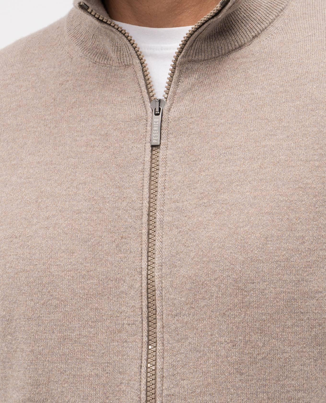 

Beige wool and cashmere cardigan Peserico