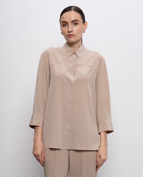Peserico Beige silk blouse A0665407325