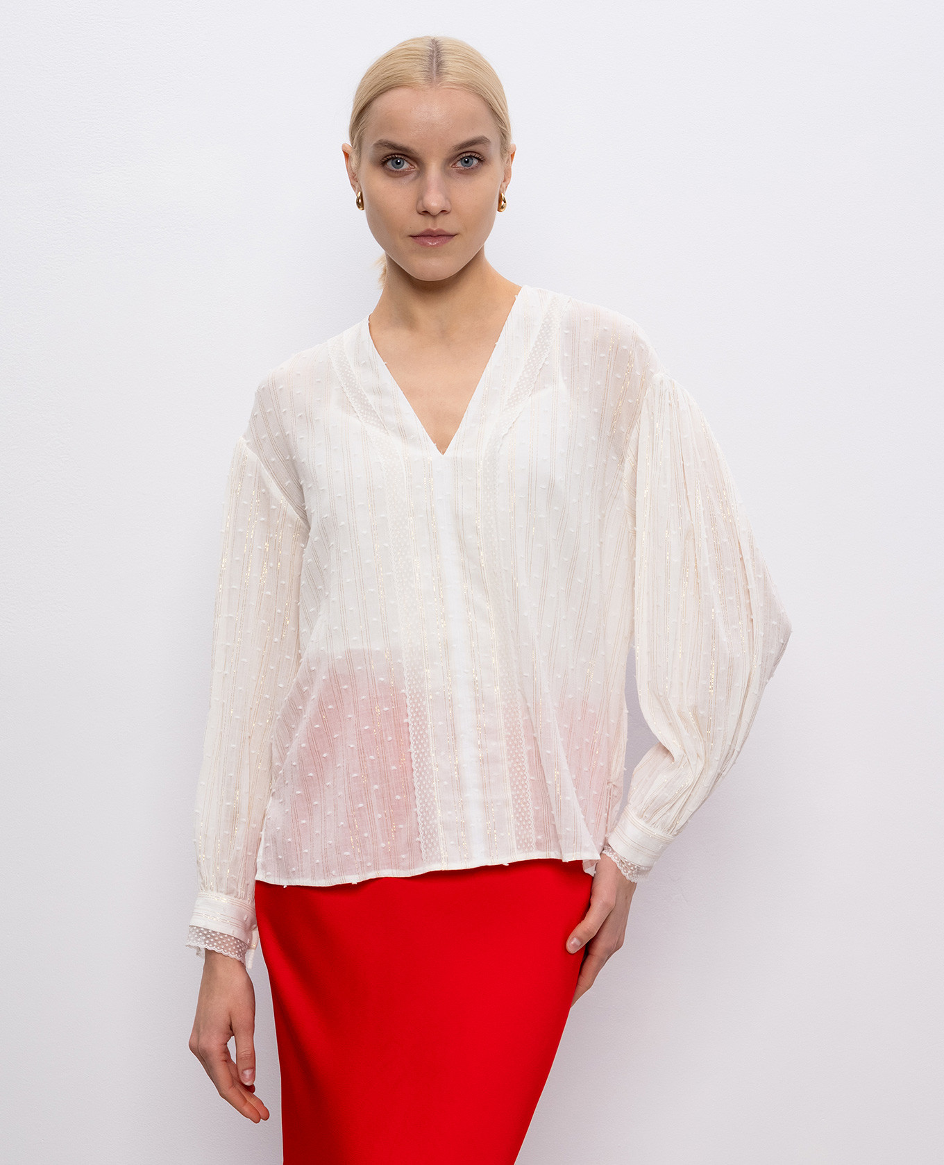 

Beige blouse with lurex Twinset