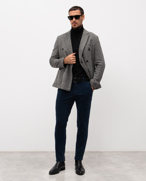 Four.Ten Blue velvet pants 223529