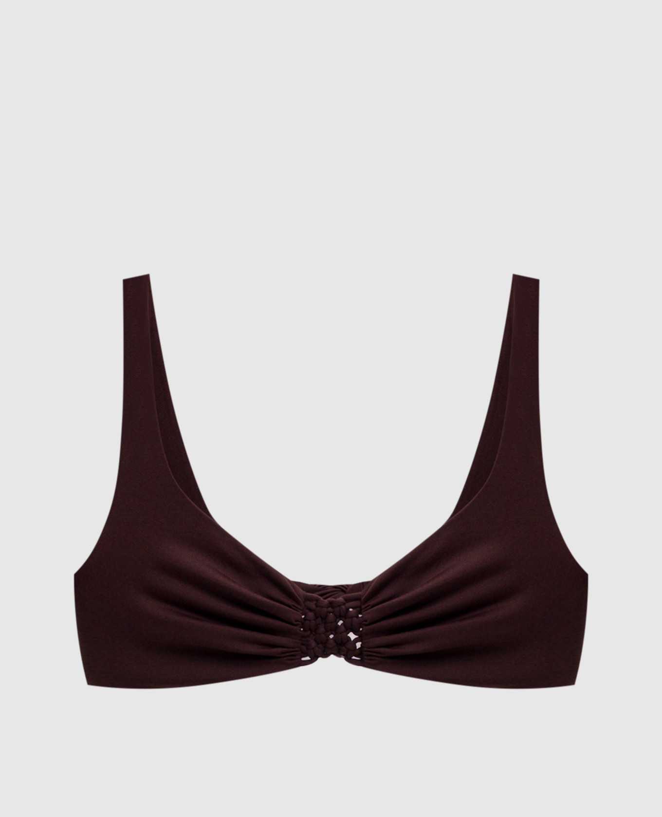 

Brown swimsuit bodice with braiding Fisico