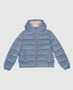 Moncler ENFANT Children's blue corduroy down jacket Puki K29541A000555964B6