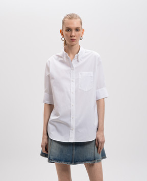 Alexander McQueen White shirt with short sleeves 819066QAAAD