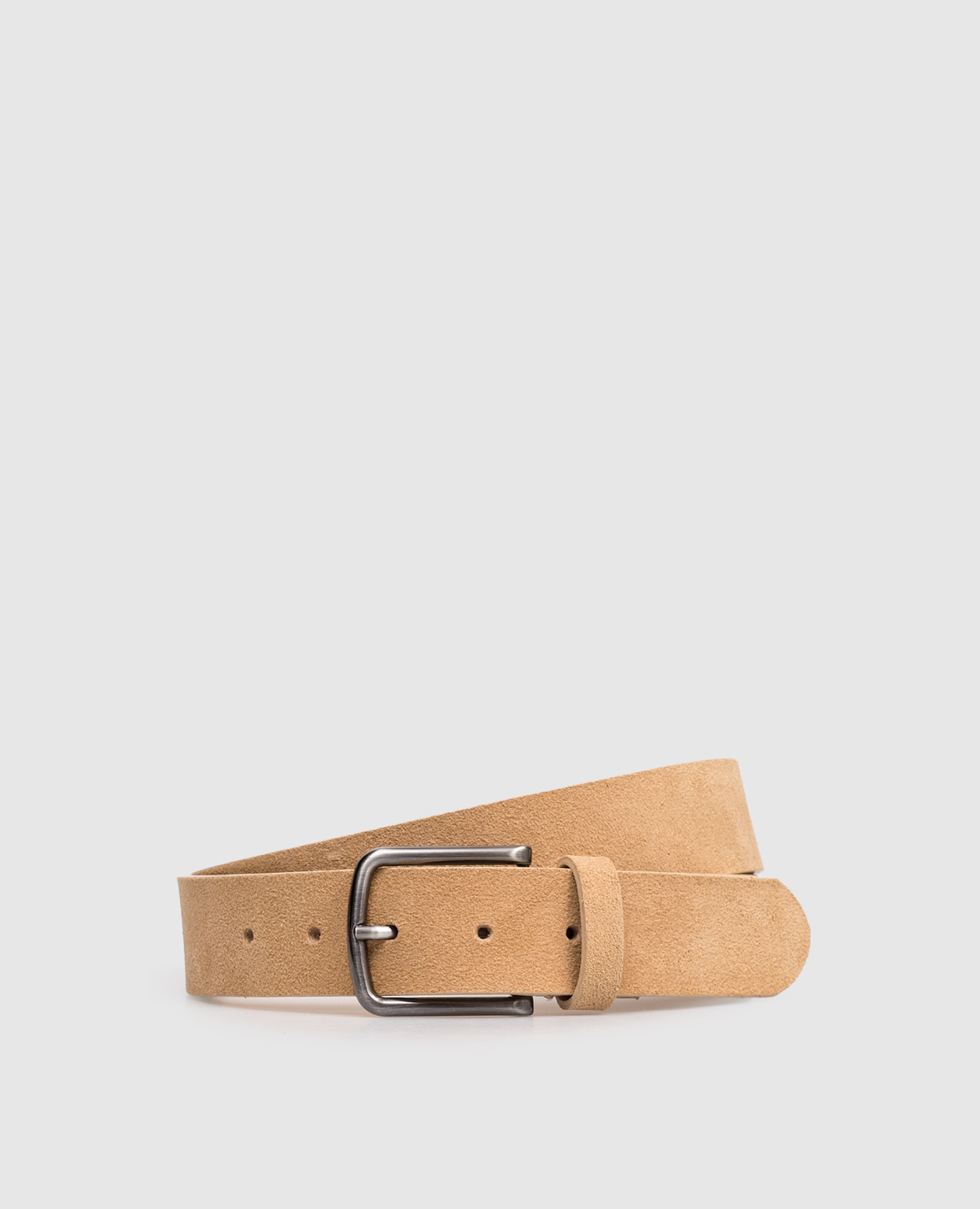 Beige suede belt