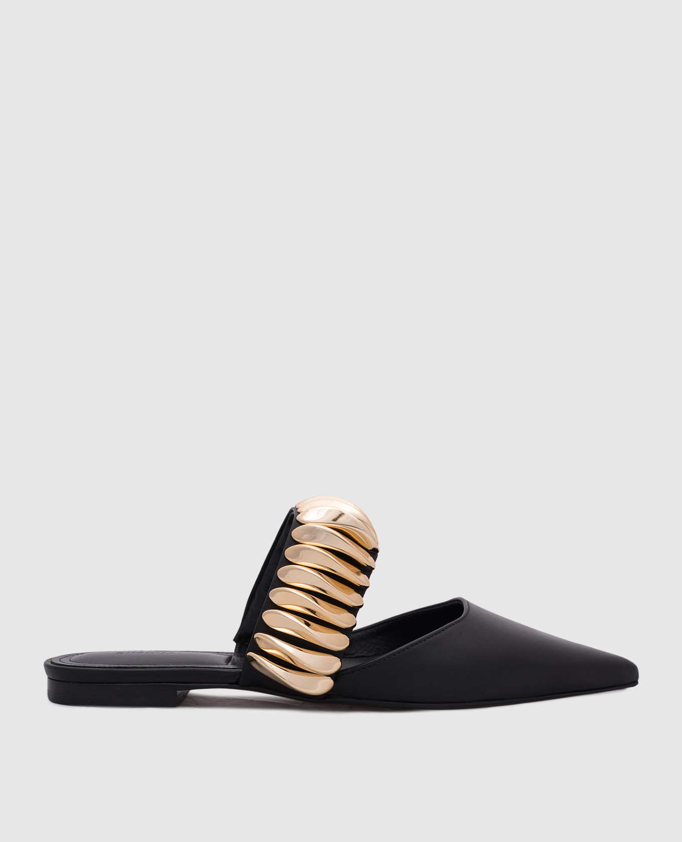 

Black leather mules with appliqué Simkhai