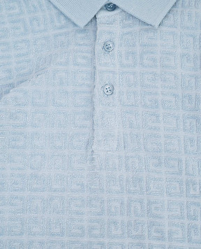 Givenchy Children's blue polo shirt with emblem pattern H3064823