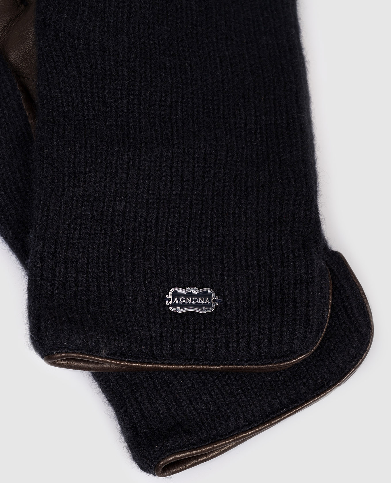 

Blue cashmere combination gloves Agnona