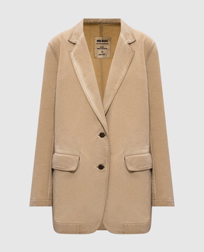 UMA WANG Beige jacket with vintage effect UP6032