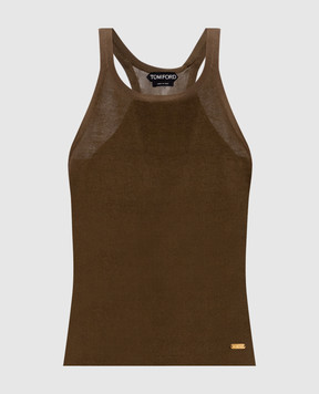 Tom Ford Khaki silk top TSK333YAX731