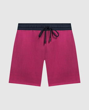 Vilebrequin Super 120 pink wool swim shorts MGUU3L51