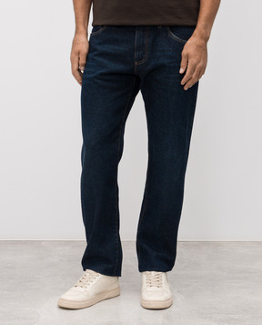 Dolce&Gabbana Blue jeans with logo patch GP02XDG8NK7
