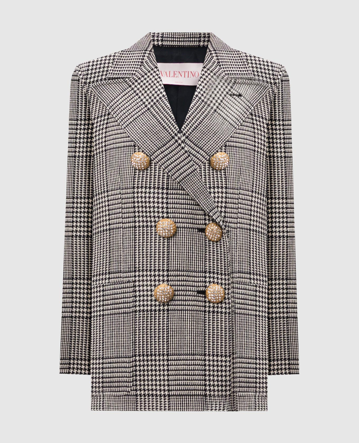 

Double-breasted jacket made of wool in a pattern Valentino, White