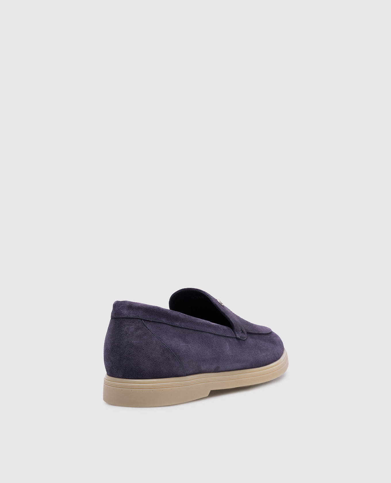 

Purple suede loafers with logo patch Stefano Ricci, Violet