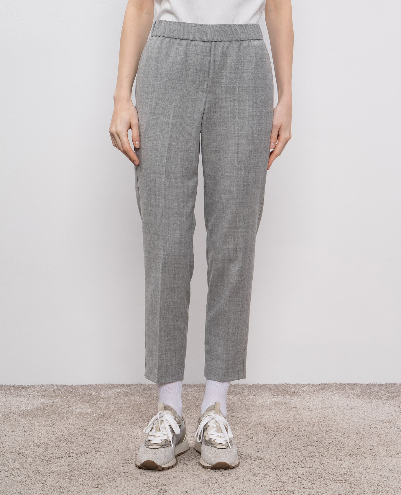 

Gray wool pants Peserico, Grey