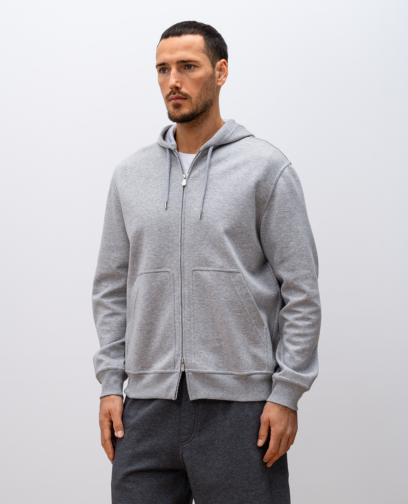 

Grey melange sports jacket Brunello Cucinelli