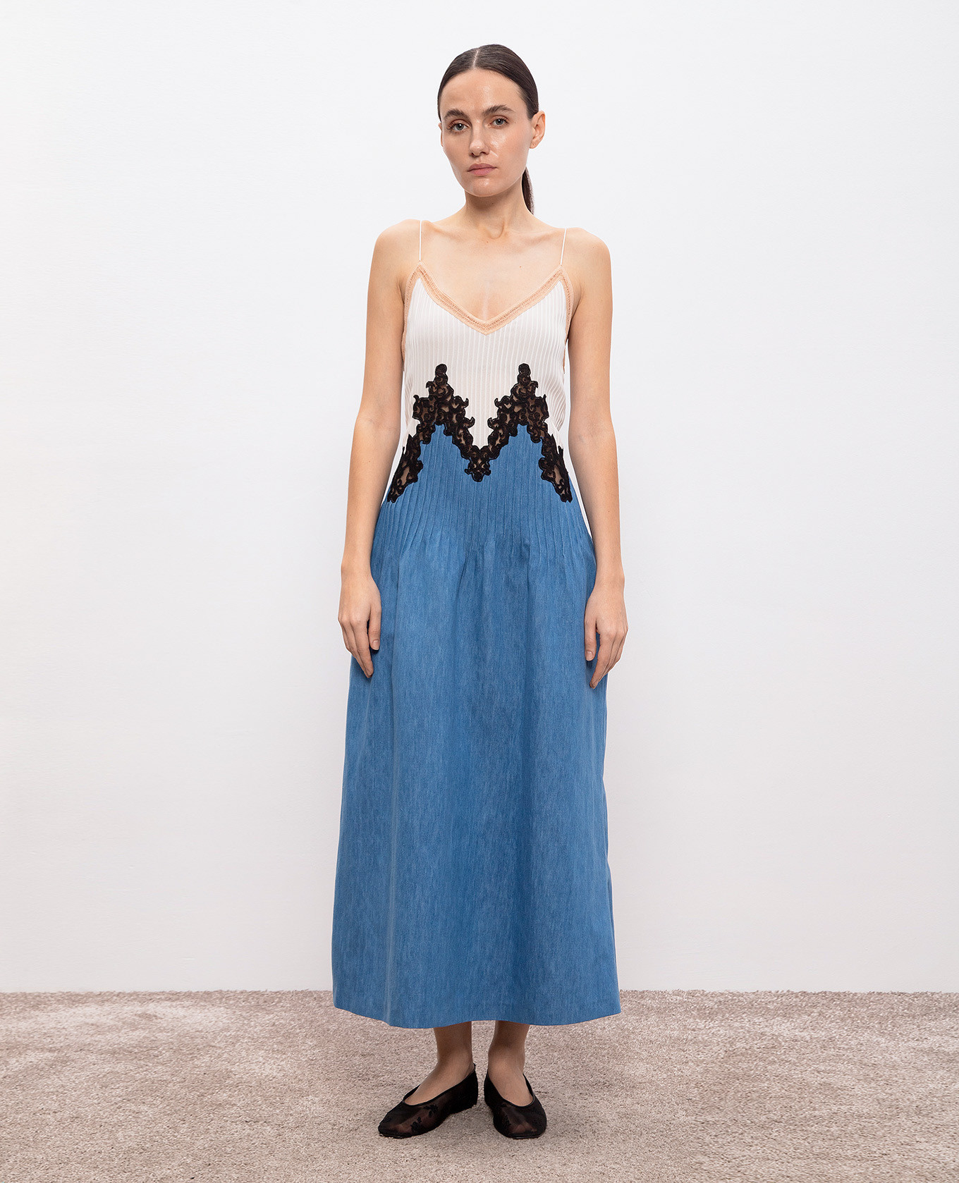 

Blue Althea Lace Linen and Silk Blend Dress Gabriela Hearst
