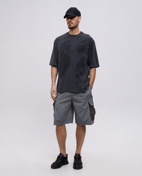 A Cold Wall Grey shorts with logo emblem ACWMB320