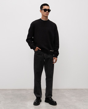 Axel Arigato Black Block sweater with logo embroidery A3331003