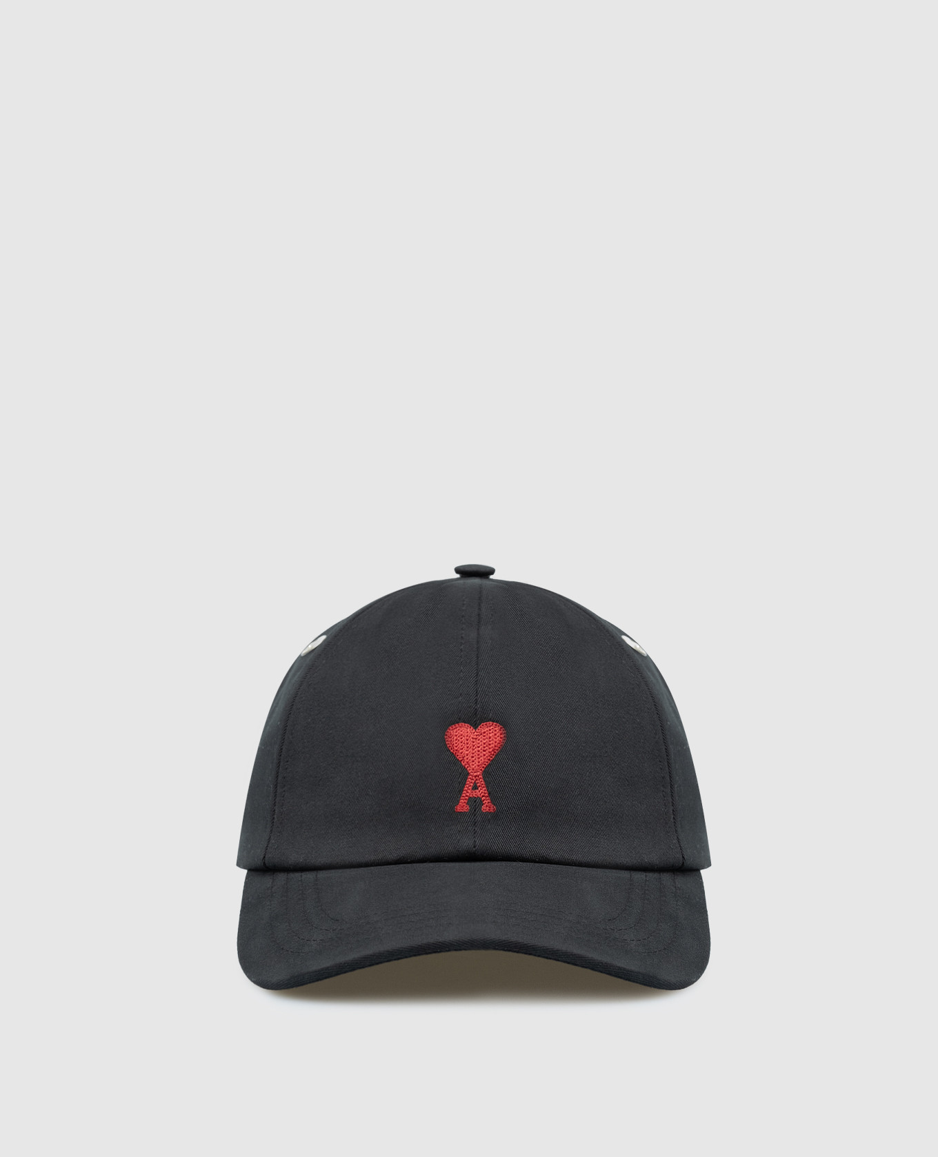 

Black cap with Ami de Coeur embroidery Ami Paris, Черный