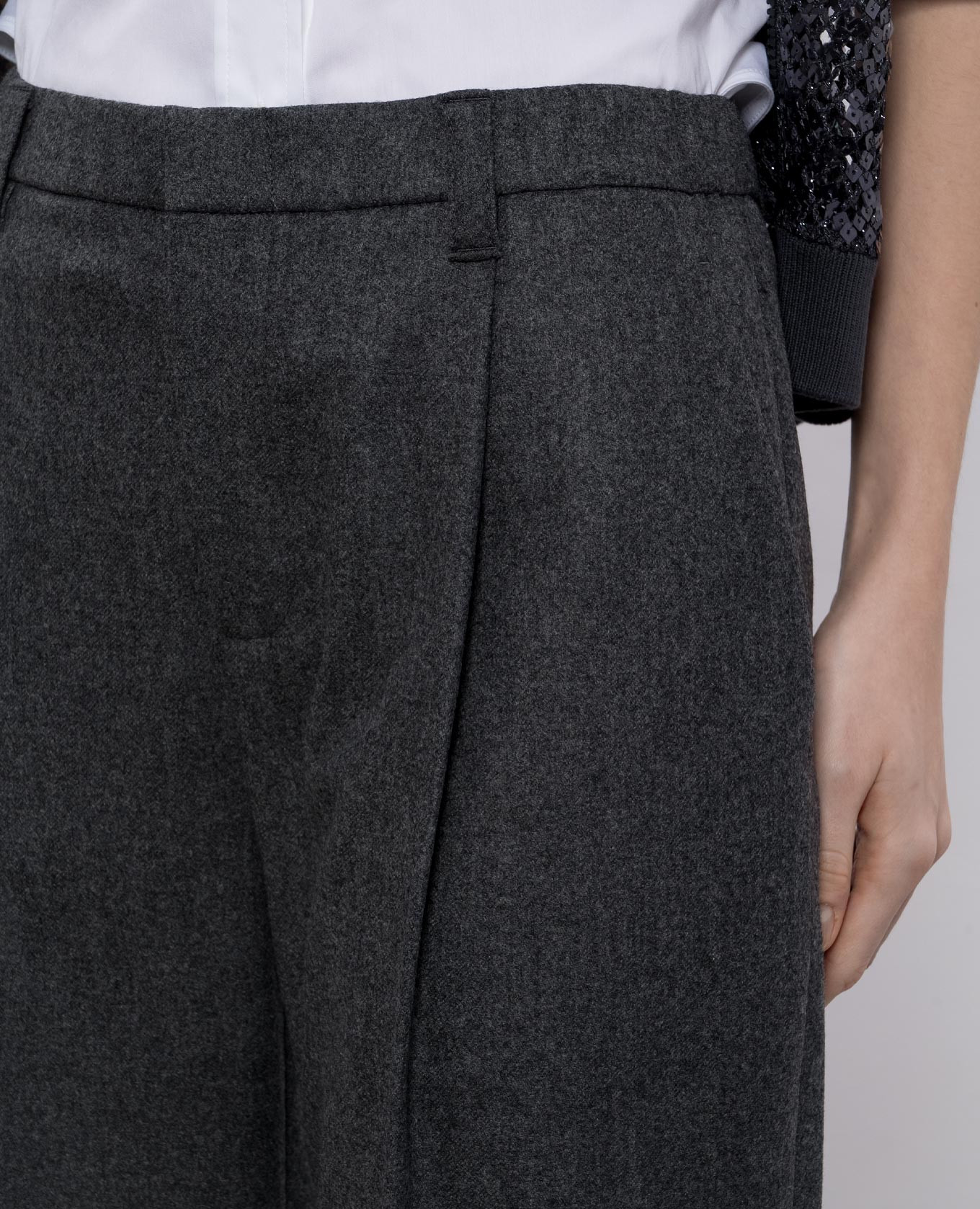 

Gray Baggy Wool and Cashmere Pants Brunello Cucinelli, Grey