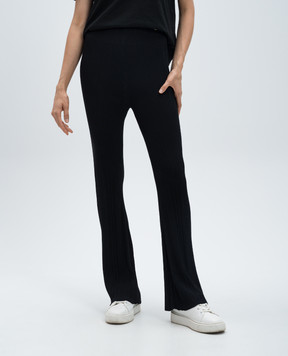 Twinset Black flared pants with a logo 242TP3042