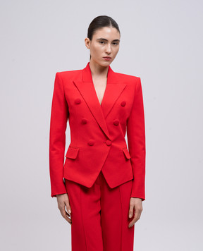 Balmain Red double-breasted jacket EF0SI505VB00