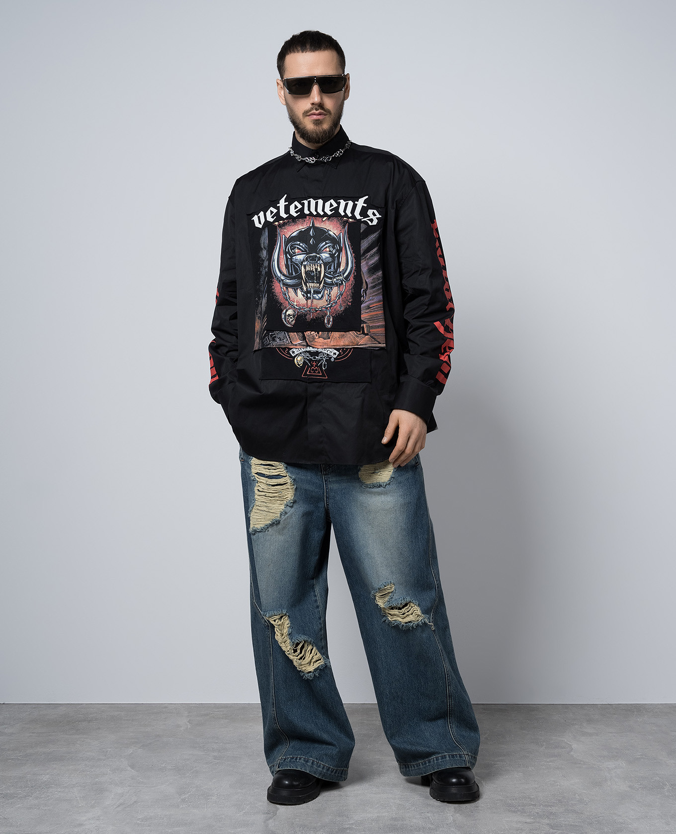 

Motorhead black shirt with logo print Vetements