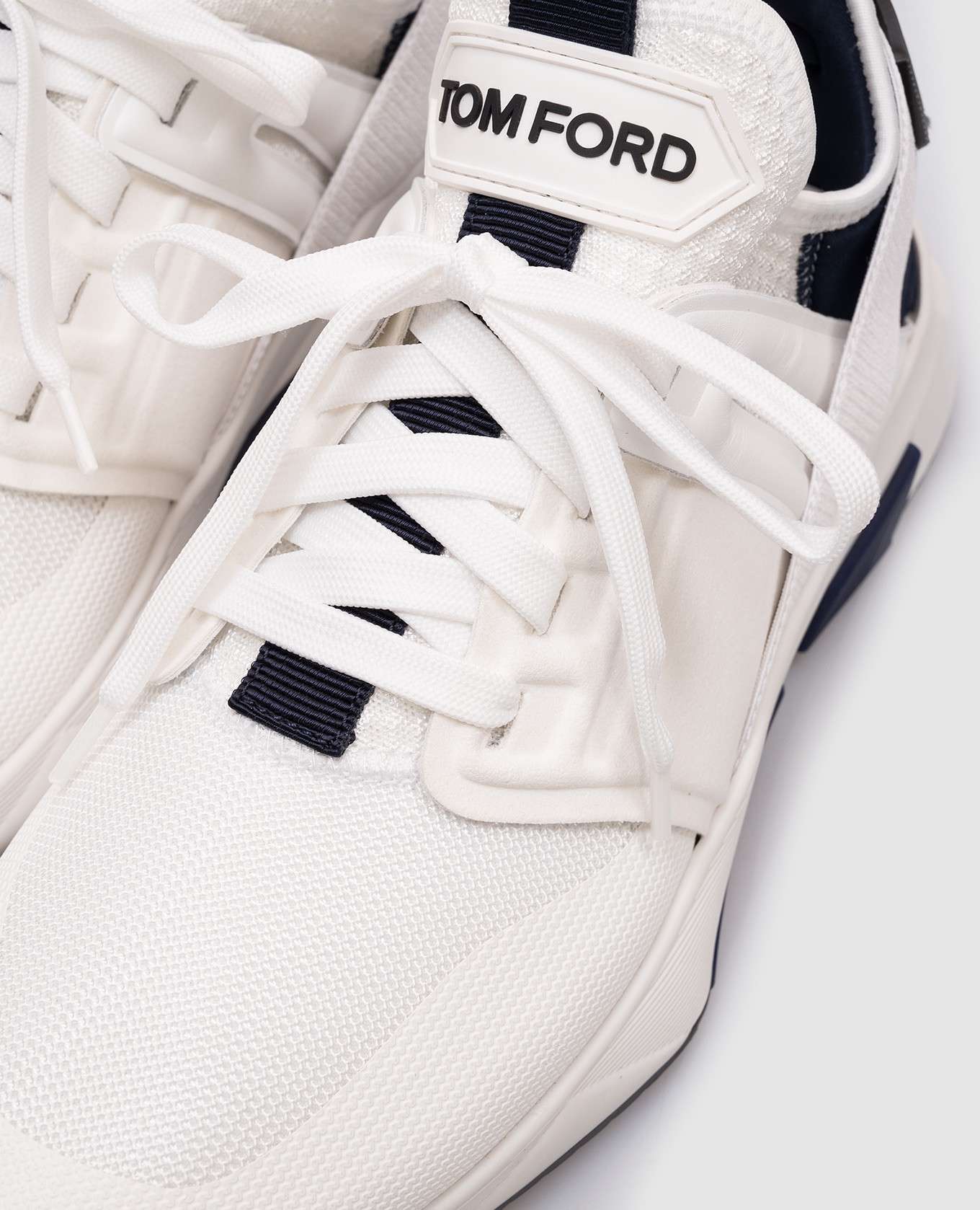 

White JAGO sneakers with logo Tom Ford