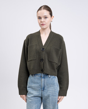 PROENZA SCHOULER Sofia green cashmere and wool cardigan R2537593KW154