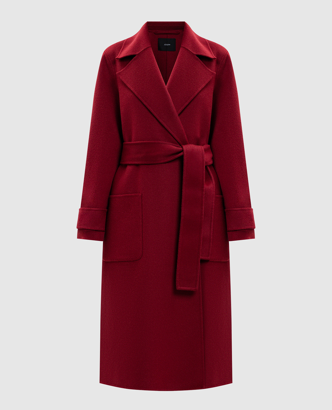 

Arline burgundy double-breasted wool and cashmere coat JOSEPH