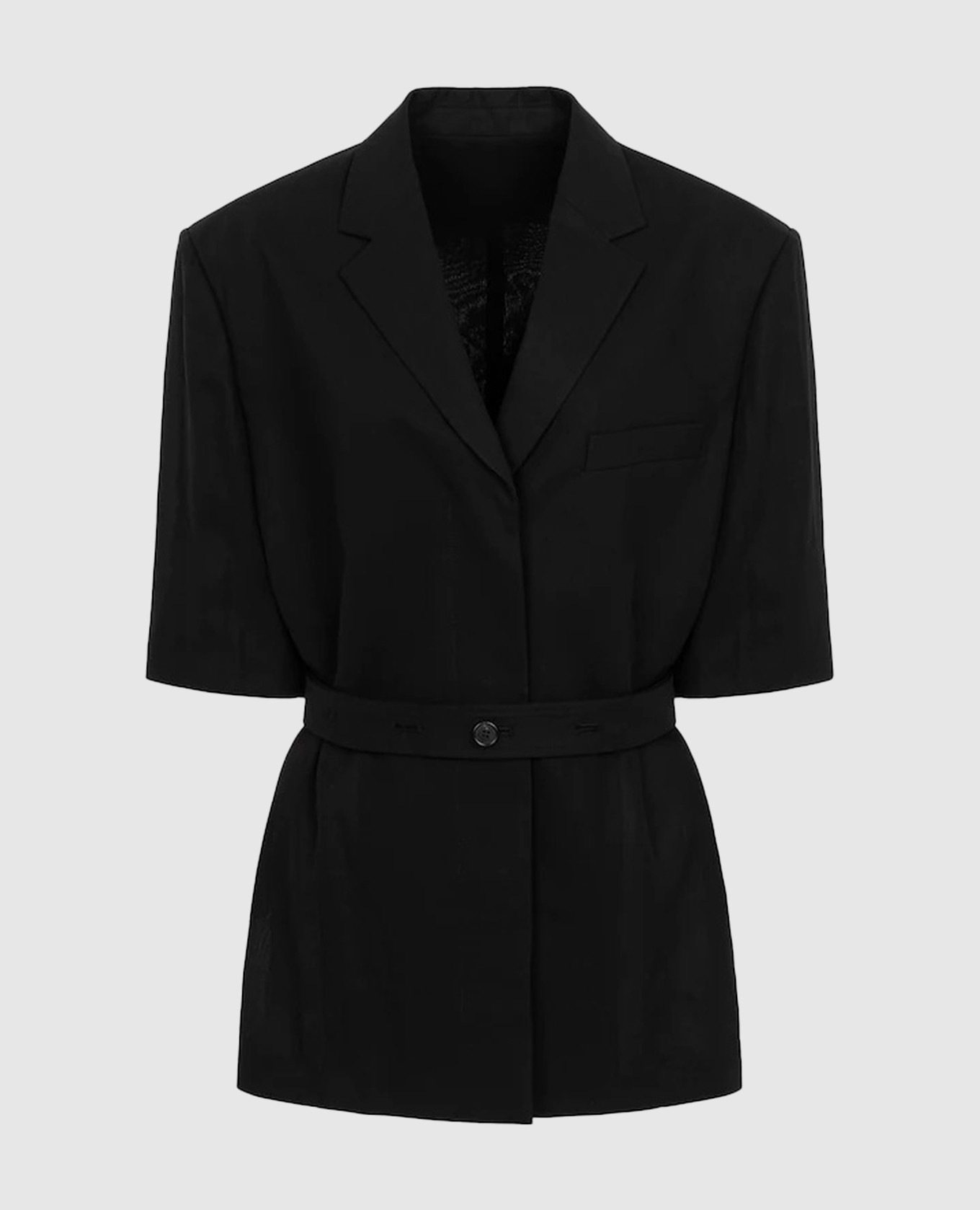 

Black wool jacket with short sleeves Juun.j