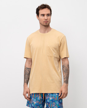 Vilebrequin Beige T-shirt with embroidered emblem TTNCP103