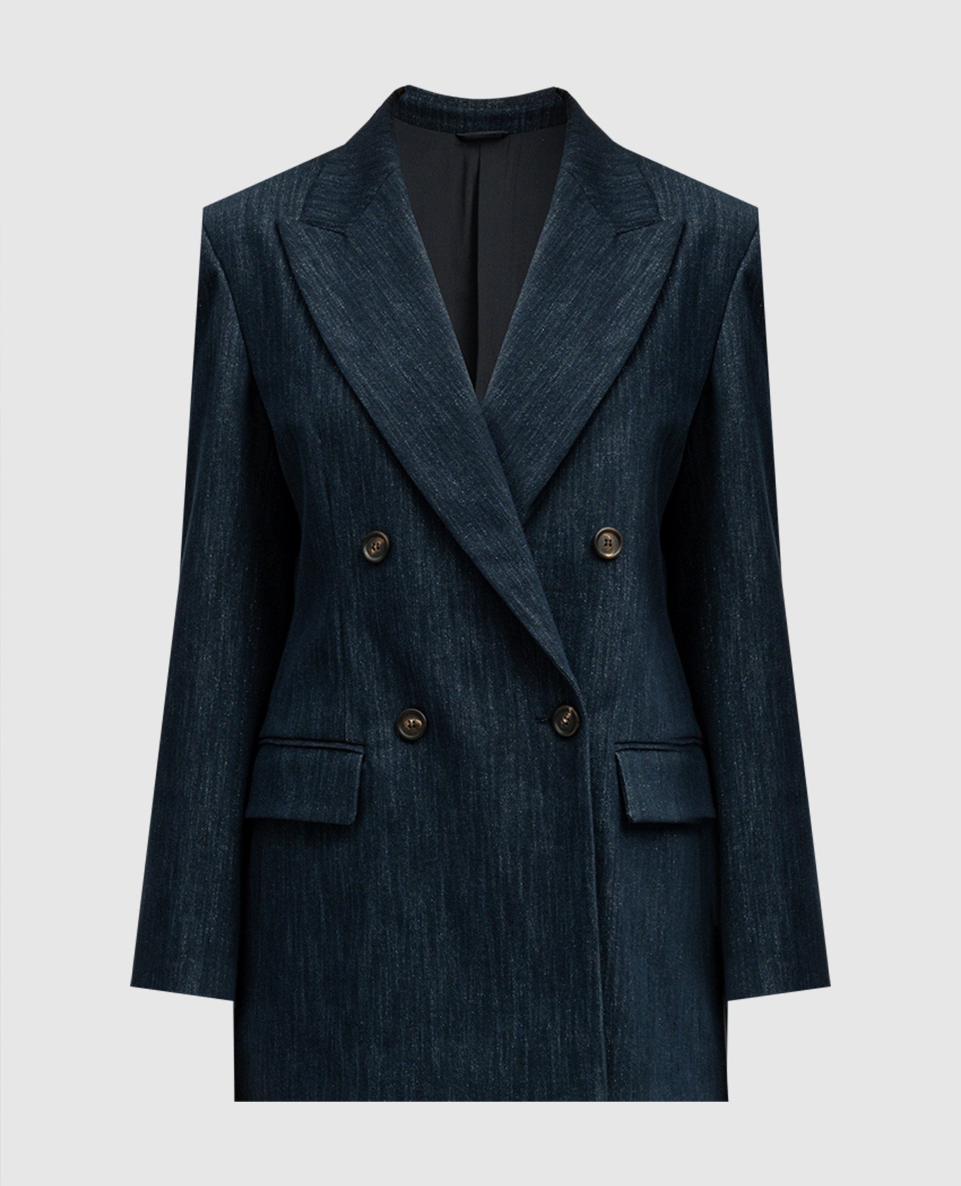 

Blue double-breasted jacket with luxex Brunello Cucinelli