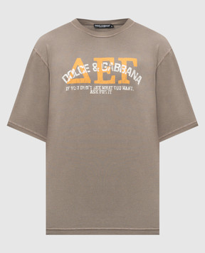 Dolce&Gabbana Gray t-shirt with logo print G8PN9TG7NSS