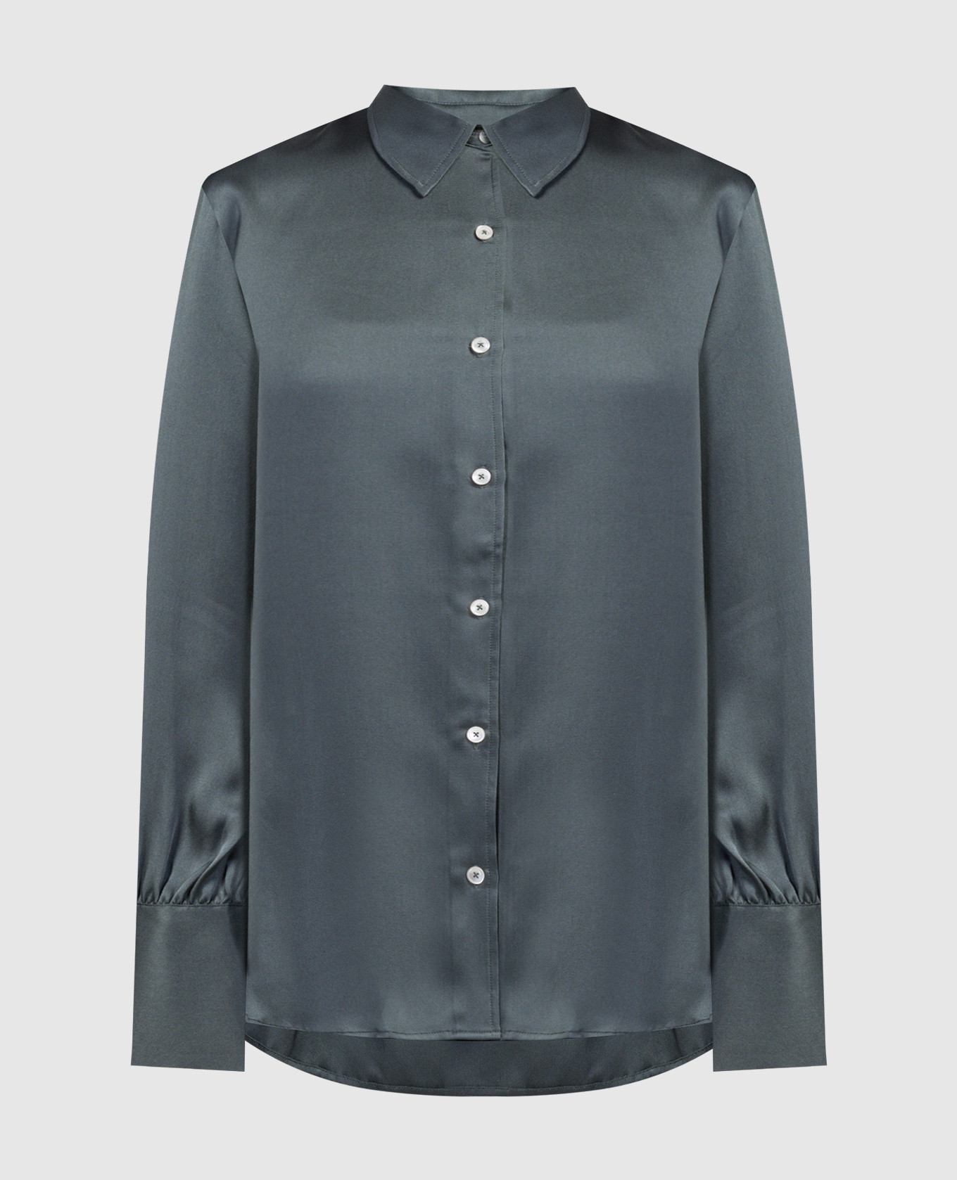 

Monica green silk blouse Anine Bing
