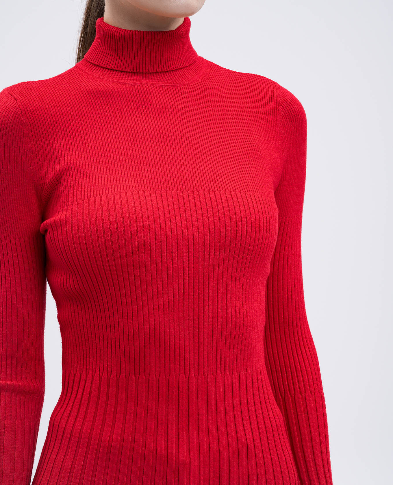 

Red ribbed golf shirt with logo Twinset