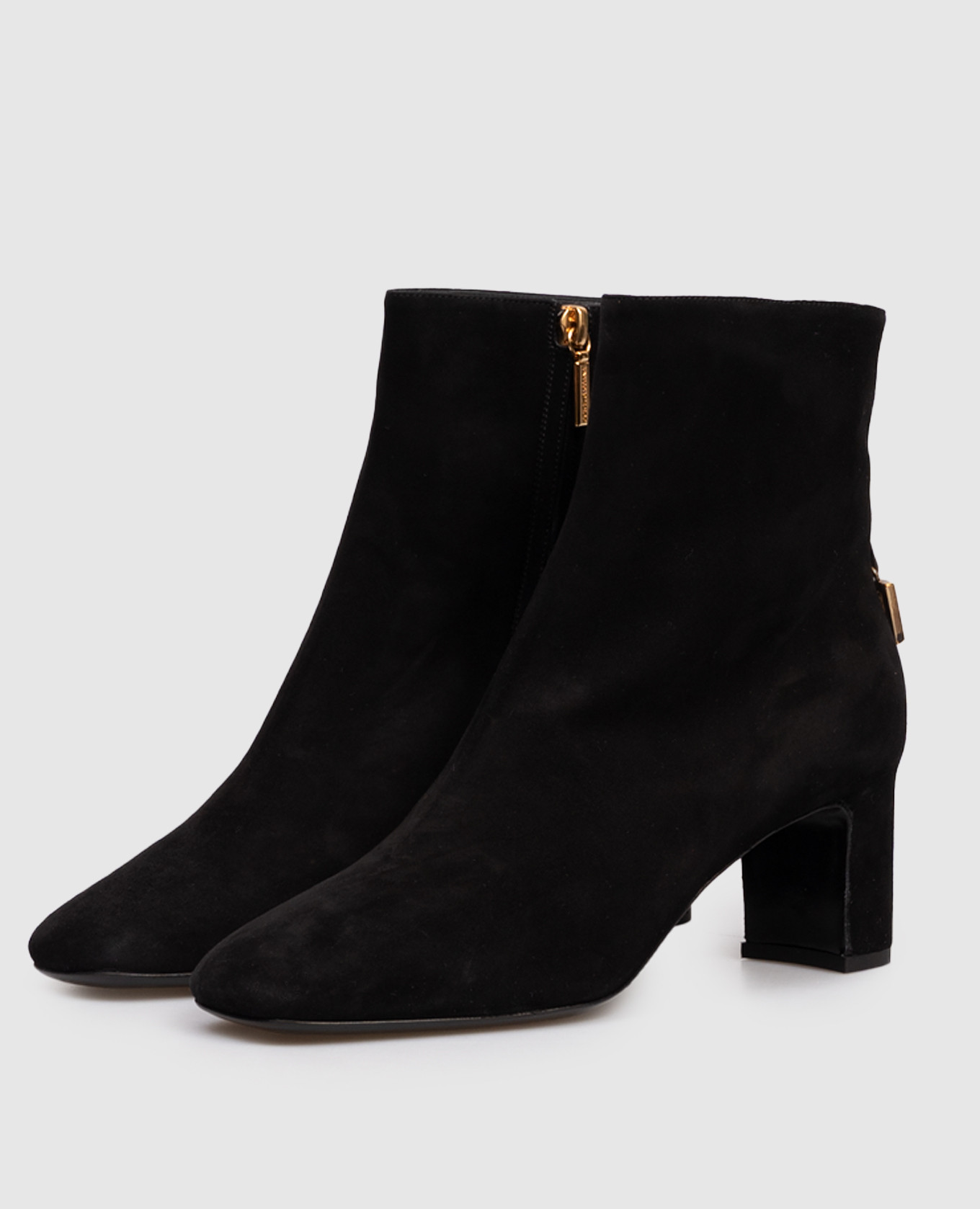 

Black suede ankle boots with logo Dolce&Gabbana