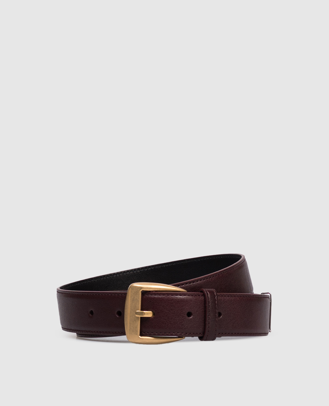 

Burgundy leather belt Saint Laurent