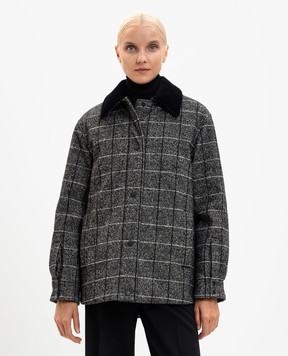 Dolce&Gabbana Down jacket with checked wool F9S86TGDC9G