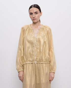 Peserico Beige cardigan with frame E2510603950