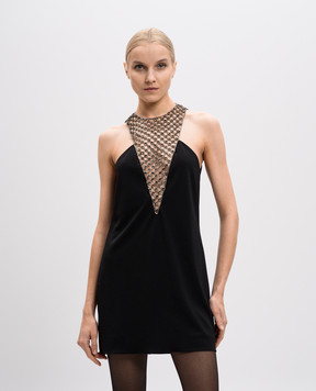 The Attico Black mini dress with crystals 250WCA00391PLL002RA